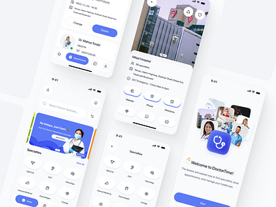 Doctor Appointment Booking App app appointment booking design doctor doctor appointment health healthcare home page hospital medical mobile mobile design product product design reservation ui ui design ux ux design