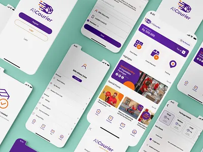 A1 Courier Express Services appdesign application courier service creative mobile app mobile app design shipping ui ux user interface
