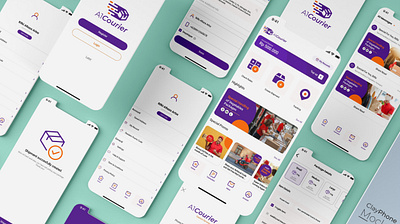 A1 Courier Express Services appdesign application courier service creative mobile app mobile app design shipping ui ux user interface