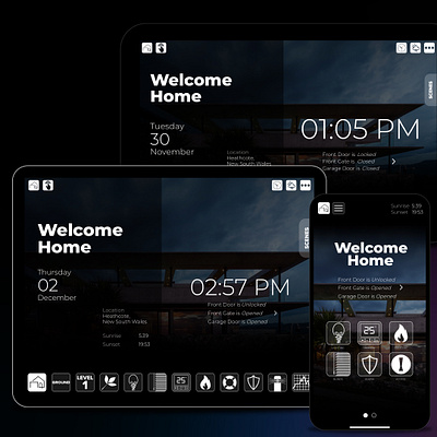ZENITH Home Automation GUI Template app design automation graphic design gui home automation icons smart home smart homes ui uix