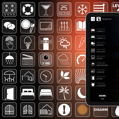 ZENITH Icons for Automation Systems app design automation graphic design gui home automation icon icon design iconography icons illustration ipad logo ui uix