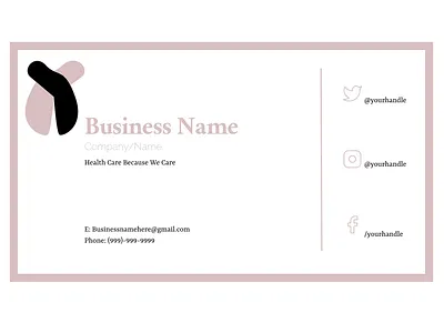 Business Card (Health Care) Layout Design branding business card design figma graphic design icon illustration logo ui vector