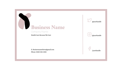 Business Card (Health Care) Layout Design branding business card design figma graphic design icon illustration logo ui vector