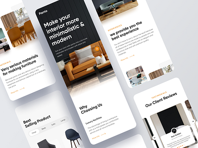 Panto - Furniture Website Responsive Version app chair clean design ecommerce furniture furniture app interior landing page minimal minimalist mobile modern property responsive shop table ui web website