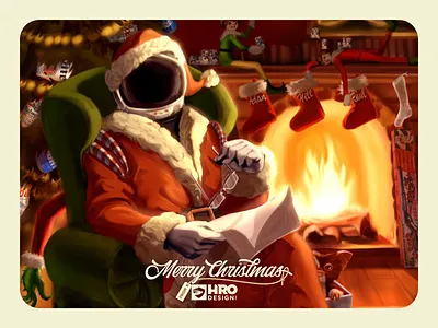 Happy Holidays design illustration retro