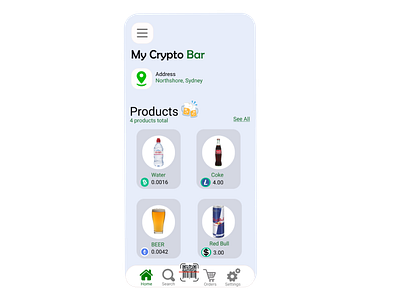 Crypto Bar design ui