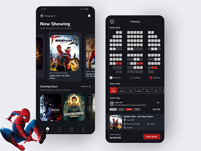 Cinema Booking App app branding design graphic design illustration logo minimal ui ux web website