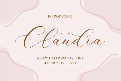 Claudia Calligraphy Font branding typography