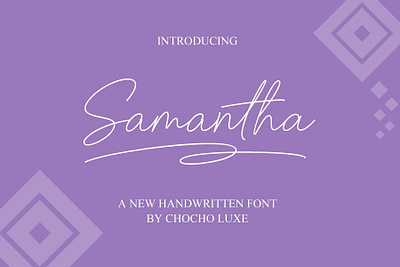 Samantha Handwritten Font branding typography