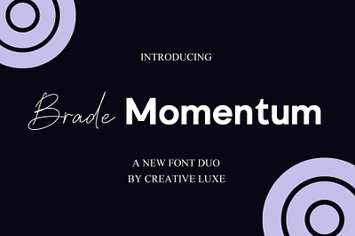 Brade Momentum Font Duo branding typography