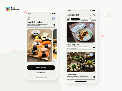 UI Concept Christmas app booking capi christmas creative design food illustration mobile restaurant ui ui kit xmas