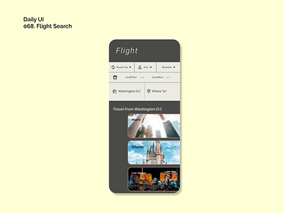 [Daily UI ] 068. Flight search appdesign dailyui design flightsearch modern simple ui uiux