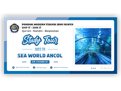 Study Tour Banner blue branding design gradient graphic design