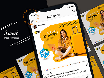 Travel Agency post design । Instagram Post Design। Flyer Design branding creative design designer explore the world facebook post design flyer design graphic design illustration instagram post design logo offer print design travel agency travel offer travel post traveling