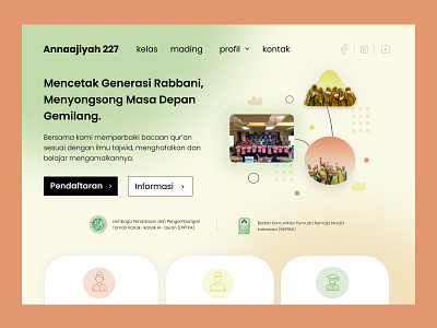 Simple landing page app design typography ui ux
