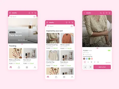 Meesho Design design figmadesign meesho minimal product design ui