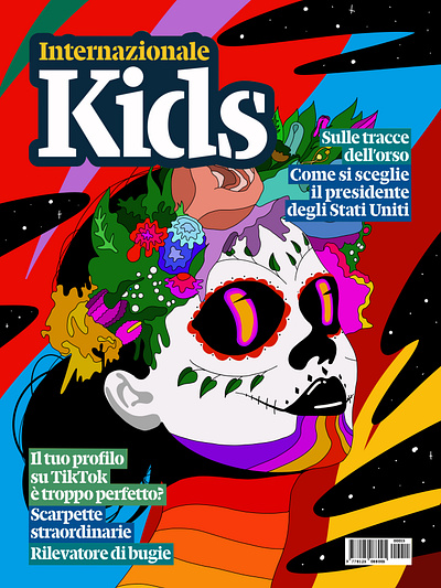 Internazionale Kids Cover 70s 80s art colours design drawing editorial graphic design illustration internazionale kids logo magazine