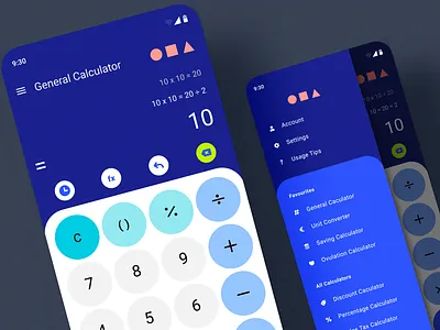 calculator - Mobile UX/UI - Colour Contrast 2022 branding dailyui dailyui004 design figma graphic design motion graphics ui ux vector