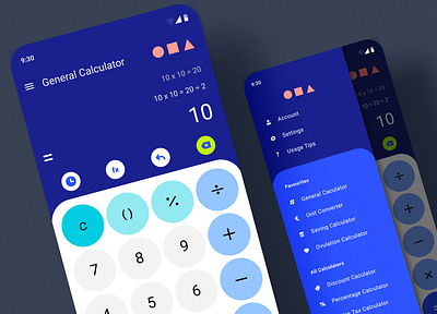 calculator - Mobile UX/UI - Colour Contrast 2022 branding dailyui dailyui004 design figma graphic design motion graphics ui ux vector