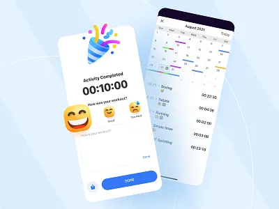 Interval Timer - HIIT Workouts hiit ui 体测 健康 健身 图标 完成 应用程序 心情 成功 插图 研究 线上 练习 蓝色 表情 记录 运动 锻炼 青年