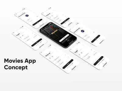 Movies App app design design minimal mobile app mobile app design movies ui uidesign