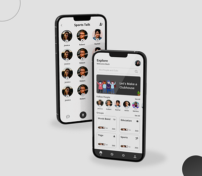 Clubhouse Mobile App UI Design app clone app design app development app ui clubhouse app ui clubhouse app uiux mobile app mobile app design