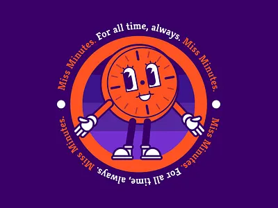 Miss Minutes badge branding colors comics design disney graphic design illustration logo loki marvel series vector