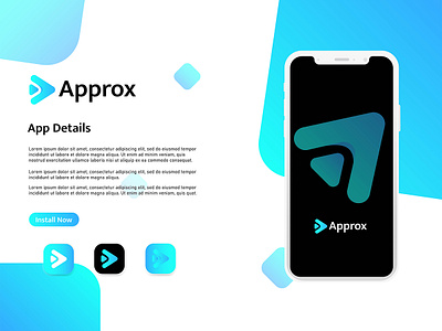Musical Application Logo Design Template app application branding clean creative cyan design gradient logo graphic design icons logo logo design minimal music song ux
