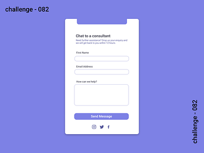 082 - Form 082 app design contact form dailyui dailyuichallenge design figma form mobile layout