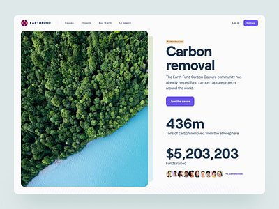 Earth Fund – Planet-saving dApp 🌎 [WIP] app application clean clean ui clean website crypto dapp dropdown menu hero header illustration minimal token typography ui ui design ux ux design wallet web app web design