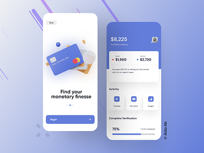 Finance Management App UI Design android app bank bank app banking credit card design finance financial financial app illustration investment ios app minimal modern ui popular design ui uiux user interface wallet