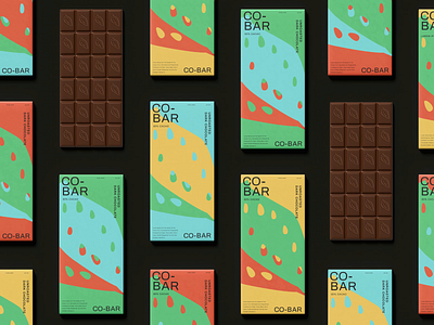 CoBar - Package Design for Chocolate brand brand design branding chocolate colors illustration logo logo design minimal packaging packaging design product product design ui