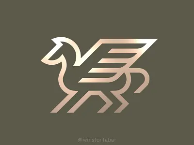 Pegasus~ abstract branding clean design geometric illustration logo logomark minimal ui