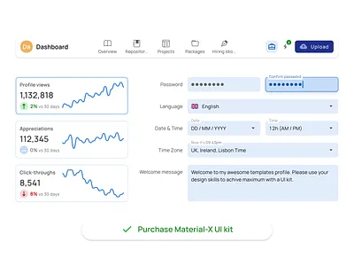 Figma dashboard templates — Material X UI kit inputs app design figma inputs material templates text field ui ui kit