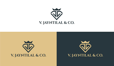 V. Jayntilal & Co. logo branding comm design flat graphic design icon illustrator logo professional design vector