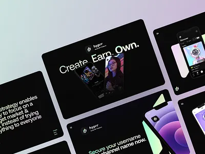 Hyprr Pitch Deck app design boro brandbook branding clean concept deck design interface minimal minimalistic nft pitch presentation typography ui ux web