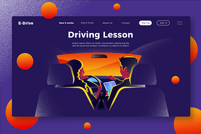 Driving School - Banner & Landing Page app branding design driving driving school illustration landing landing page multipurpose page purpose school ui ui design ux ux design web web development web maintance website