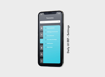 Daily UI 007 - Settings 007 app daily ui 007 dailyui design graphic design paramètres settings ui