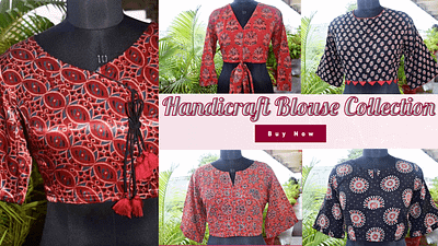 Handicraft Blouse Online - SSethnics silk blouse