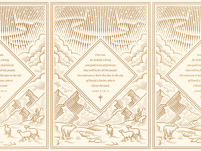 Christmas Card 2021 badge bible christmas design engraving etching gold foil illustration illustrator peter voth design vector