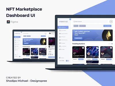 NFT Marketplace Dashboard UI adobe xd animation blockchain clean concept creative dashboard design ethereum figma idea logo marketplace metaverse mockup nft tag ui design uiux web3