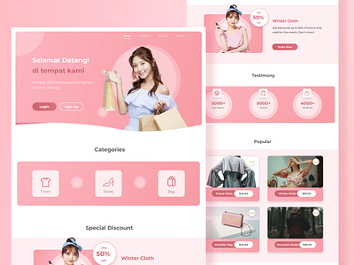 Web Design Online Shop - UI Design branding design graphic design logo ui ux web