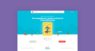 Ordering system for children's art projects animation illustration ui ux