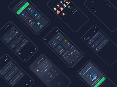 Iran Dargah android application android app dark design graphic design ui ux