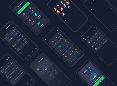 Iran Dargah android application android app dark design graphic design ui ux