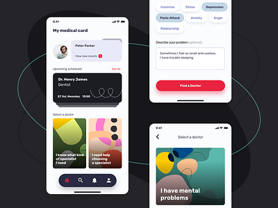 Med Pro App app application application design application for patients booking branding dentist design doctor doctor appointment graphic design healthcare interface medicine mobile design ui uiux user experience ux