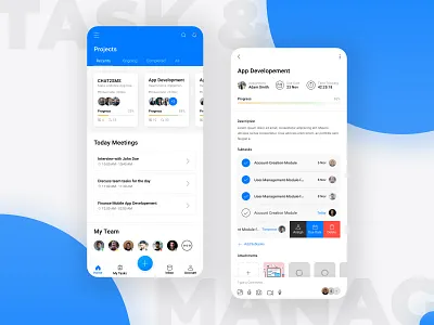 Task & Project Management App Design | Mobile Apps | UI app branding color design dribbble graphic design icon illustration inspiration interface lite ui logo mobile apps typography ui ui design ux ux design vector wireframe