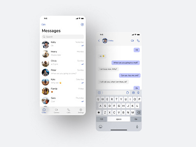 Direct Messaging dailyui design direct messaging figma design ios mobile ui ux