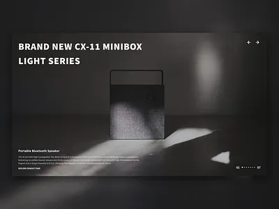 Hero section aeroglass clean concept designflat header hero jumbotron minimal speaker uiux
