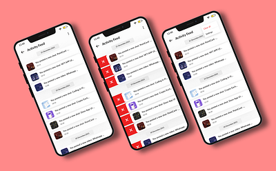 Activity Feed UI UX Design design figma ui ux